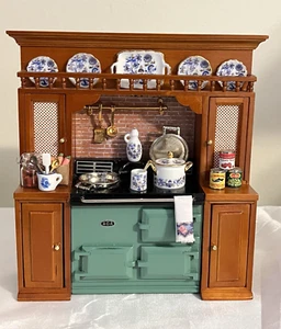 Reutter Dollhouse Miniature Kitchen Cabinet Hutch AGA Stove 1:12 - Picture 1 of 22