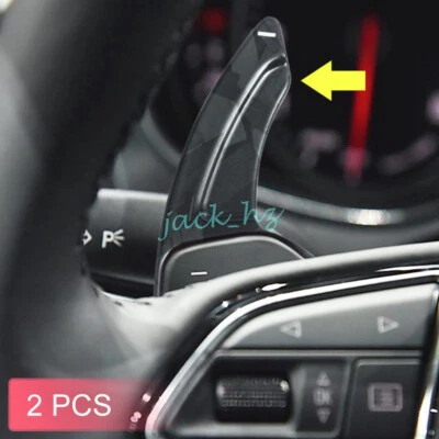 Borde de extensión de cambio de paleta de volante para Audi A3 A4 A5 A6 A7 A8 Q3 Q5 Foto 1 de 4