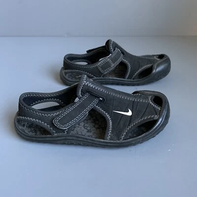 Sandália Nike Sunray Protect 2 tecido elástico praia verão crianças água ao ar livre 9 - Imagem 1 de 4