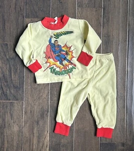 Vintage 1979 Superman Pajama Set Youth Size 70s Comic Book DC Super Hero - Picture 1 of 7