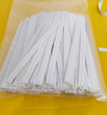 300 White Bag Twist Ties 3 1/2" - Image 1 of 4
