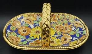 RARE Art Deco Boch Freres Keramis Handled Basket Nagako by Raymond H. Chevalier - Picture 1 of 12