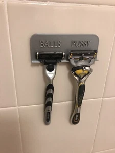 Funny Razor Holder 2 Pack Wall Mount - Picture 1 of 2