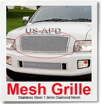 Fits 04-10 Infiniti QX56 Stainless Steel Mesh Grille Insert - Image 1 of 2