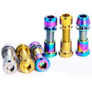 Gr5 Titanium M5 Screws Set for 3t carbon Fiber Rod Ti Front Fork Lock Bolts Kit - Picture 1 of 14
