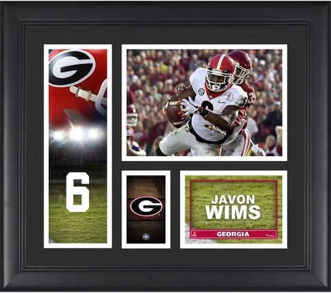 Javon Wims Georgia Bulldogs Framed 15" x 17" Player Collage Cover