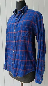 Journal Standard Relume plaid blue indigo flannel small shirt - Picture 1 of 14