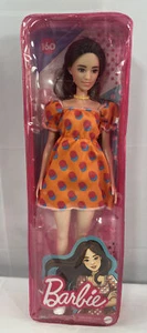 Barbie Fashionista Doll #160 Brunette, Tall with Polka Dot Dress. - Picture 1 of 9