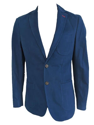 Blazer de sarga de algodón azul medianoche GANT para hombre talla 76088 EE. UU. 34/UE 44 Foto 1 de 2