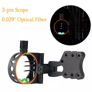 3-pin Archery Bow Sight Plastic for Compound / Recurve Bow Hunting Accessory - Picture 1 of 12