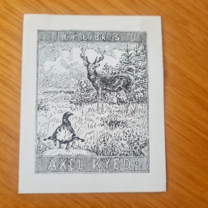 Ex-Libris Axel Kyed (Hirsch-Vogel) - Bild 1 von 1