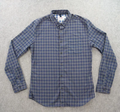 Topman Shirt Mens Extra Large Blue Gray Long Sleeve Check  Button Up Casual - Image 1 of 4