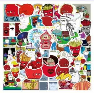 50 Aqua Teen Hunger Force show Waterproof Vinyl Stickers for Hydro Flask Laptop