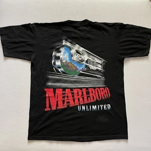 Camisa De Colección Marlboro Ilimitada Bolsillo Tren XL Negra Ferrocarril Años 90 Nueva - Imagen 1 de 11