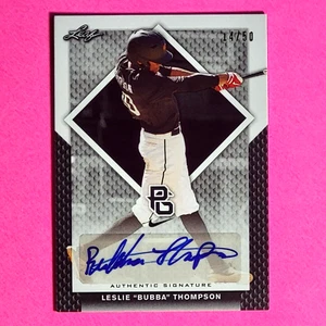 Leslie Bubba Thompson 2016 Leaf Perfect Game Black #d/50 NIKE All-American Auto - Picture 1 of 1