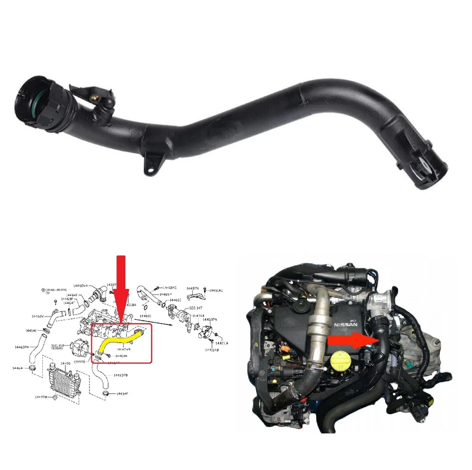 Intercooler Pipe Turbo Hose For Nissan Juke Nv 200 Cube 1.5 Dci 144601Fe0C - Image 1 of 4