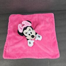 Disney Baby Minnie Mouse Lovey Pink Fuchsia Plush Security Blanket Polka Dot Bow
