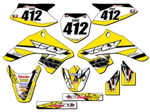 All Years DRZ 50|70 13 FLY Yellow Senge Graphics Kit Compatible with Suzuki - Imagen 1 de 10