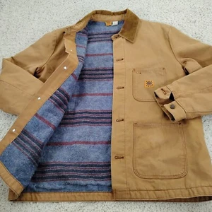 VINTAGE Wrangler Jacke Herren 42 braun Chore Mantel Decke gefüttert Big Ben USA 70er - Bild 1 von 19