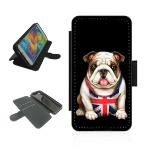 British Bulldog Phone Case wallet Cover For iPhone / Samsung bull dog - Picture 1 of 3