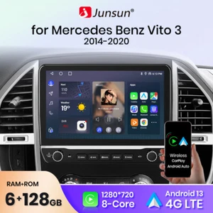 Radio de coche DAB+128G Carplay para Benz Vito W447 Android13 GPS Navi BT 4G WIFI SWC - Imagen 1 de 16