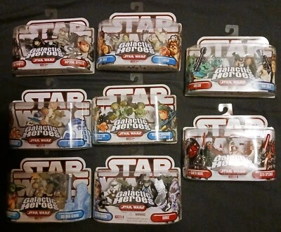 Lote #3 Star Wars HÉROES GALÁCTICOS 8 Paquetes =15 Personajes 2" Figura 1 Speeder Sith Foto 1 de 4