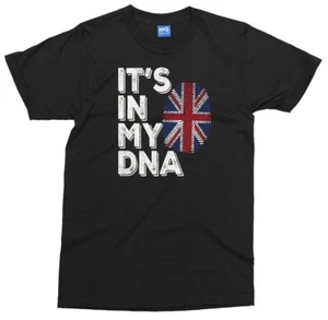 T-Shirt IT'S IN MY DNA T-Shirt Unisex britische Flagge Union Jack Top UK Ethnizität Shirt - Bild 1 von 12