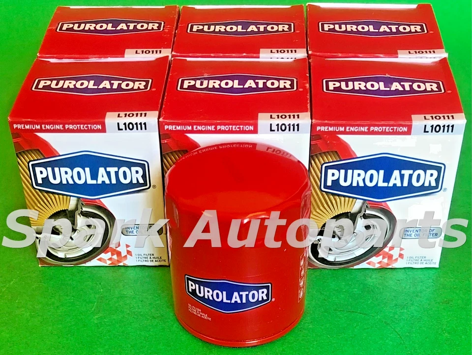Caja de 6 filtros de aceite de motor PUROLATOR L10111 para CHEVROLET, GMC, BUICK, PH3387A Foto 1 de 3