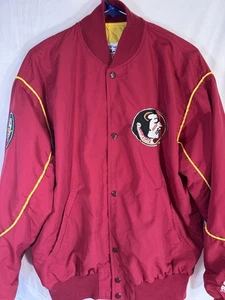 Chaqueta de iniciación vintage de los 90 grande Florida State Seminoles RARA abrigo FSU NCAA - Imagen 1 de 17