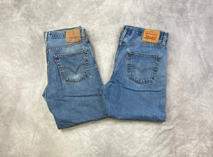 Levis 550 Jeans Denim Blue Pants 34x30 Lot Of 2 (Laundered) - Picture 1 of 10