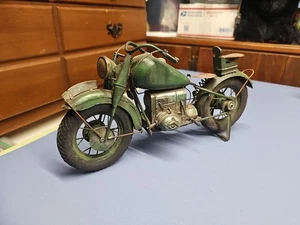 VINTAGE  MOTORCYCLE -  ART METAL  Size 12” Long 6" Tall - Picture 1 of 10