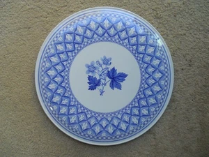 Spode Blue Room Collection Geranium 11.5“ Porcelain Cake Plate.  England.  NICE! - Picture 1 of 5