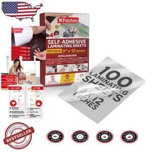 DIY Laminating Sheets 9x12 Inches 100-Pack Clear Professional Quality - Picture 1 of 10