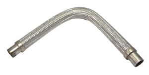 Stainless Steel Braided Flex Hose 1-1/2" Dia x 36" L Metal Hose Replacement - Picture 1 of 5