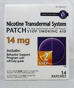 Habitrol Step 2 Nicotine Patches 14mg 14 or (2) 7 day =14 patches Exp 4/2026+ - Picture 1 of 1
