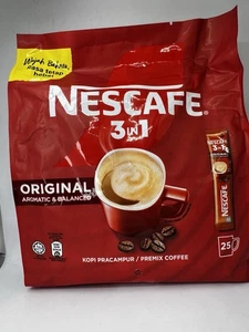 NESCAFE 3 in 1 Original Instant Coffee - Aromatic & Balanced (18g x 25 Sticks) - Picture 1 of 6