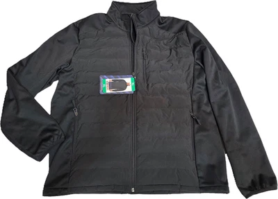NEW 32 Degrees Heat XL Hybrid Puffer Jacket Mens Large Black Zip Lightweight - Image 1 of 4