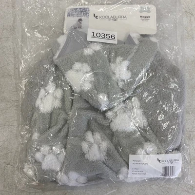 Chaqueta con capucha para perro Koolaburra by UGG Pet Maggie Paw - cuello de 17-18", gris - grande Foto 1 de 4