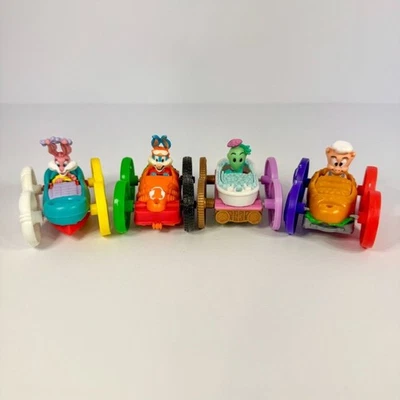Набор из 4 игрушек Mcdonald's 1990 Tiny Toons Adventures Flip Cars Happy Meal Toys Looney - Изображение 1 из 4