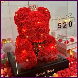 Kunstblume Ewige Rose Teddybär für Mama Muttertag Geburtstag - Bild 1 von 29
