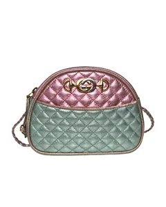 🔥¡NUEVO! Mini Bolso Bandolera Gucci Trapuntata Colorblock Cuero Metálico Acolchado💎 - Imagen 1 de 11