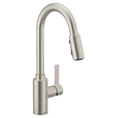 Moen 7882SRS Genta High Arc Pull Down Kitchen Faucet SPOT RESIST STAINLESS New! - Image 1 of 4