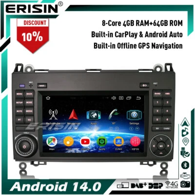 Android 14 Autoradio GPS per Mercedes Classe A/B W169 W245 Sprinter Vito Crafter - Immagine 1 di 4