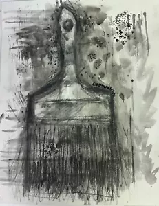 Paint Brush - Original Ink Wash And Charcoal Art Piece 11.7 X 9.4 Inches - Picture 1 of 1