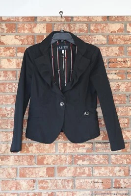 Blazer Armani Jeans para mujer azul marino manga larga talla 6 Foto 1 de 4