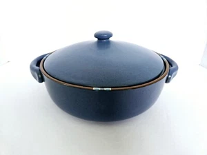 Vtg Dansk Mesa Sky Blue 2-Quart Round Covered Casserole 9 1/2" Portugal - Picture 1 of 14
