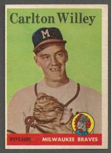 1958 Topps #407 Carl Willey EXMT/EXMT+ RC Rookie Braves 40252  - Picture 1 of 2