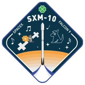 SpaceX SXM-10 Logo Vinyl Sticker - 3 x 3 inches - Picture 1 of 1