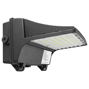 120W/100W/80W/60W Selectable Full Cutoff LED Wall Pack Light with Photocell DLC - Picture 1 of 7