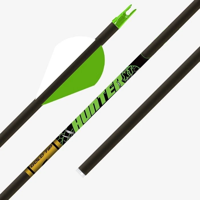 Gold Tip Arrows XT Hunter Black 250 1 Dozen 2″ Raptor Vanes #87648 - Image 1 of 1